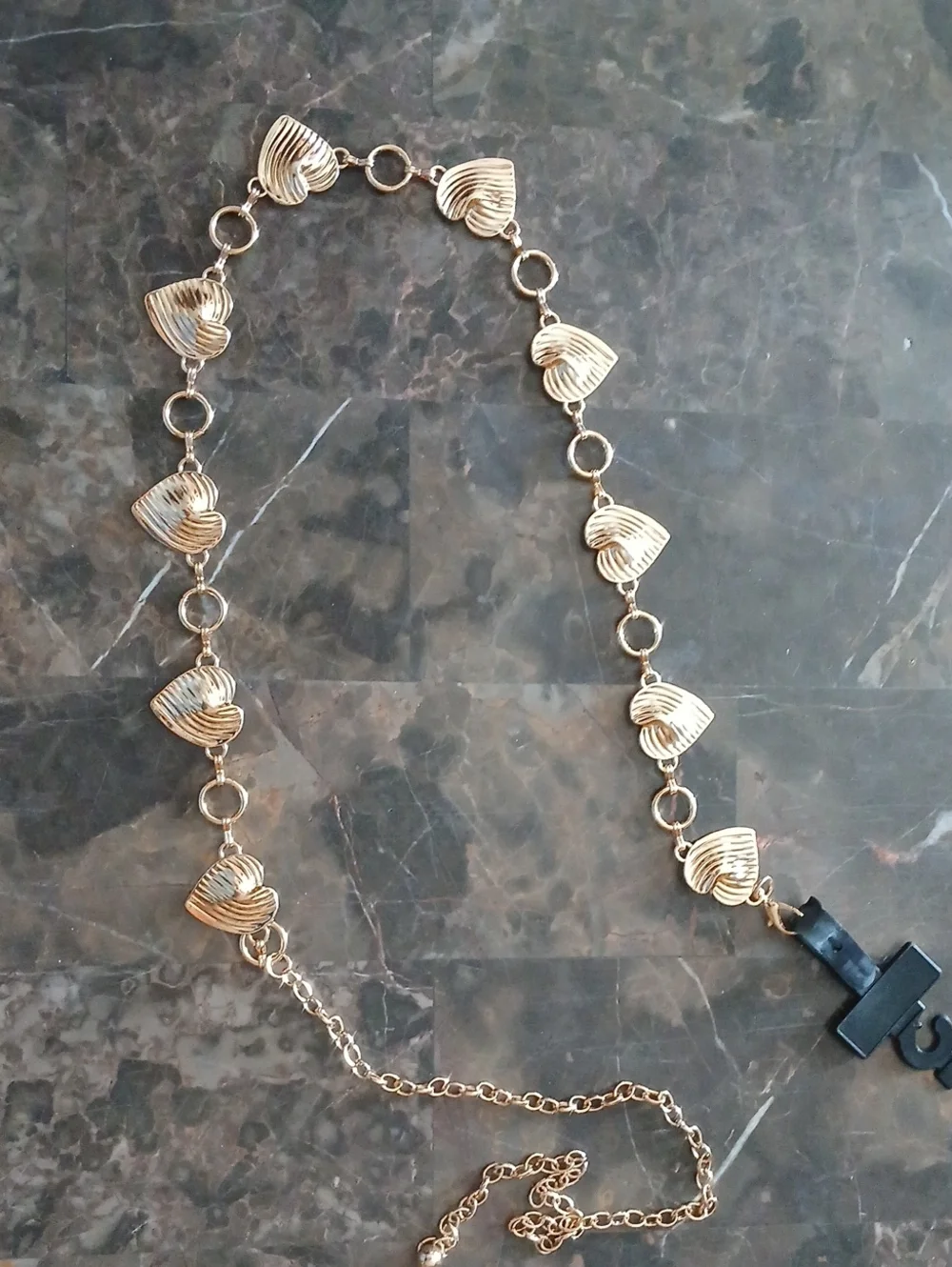 Gold Heart Link Belt